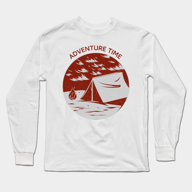 Adventure Time Camping Long Sleeve T-Shirt by TomiTee